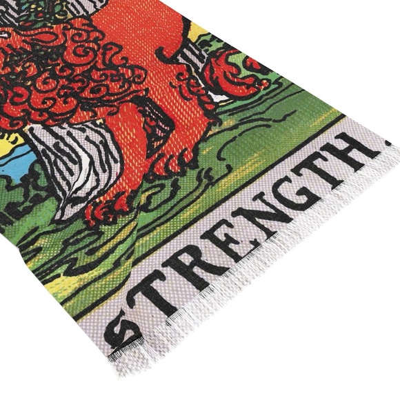 Tarot Awakened Accessories - Strength Tarot Card Scarf | Rider-Waite-Smith Original Design |  Lightweight